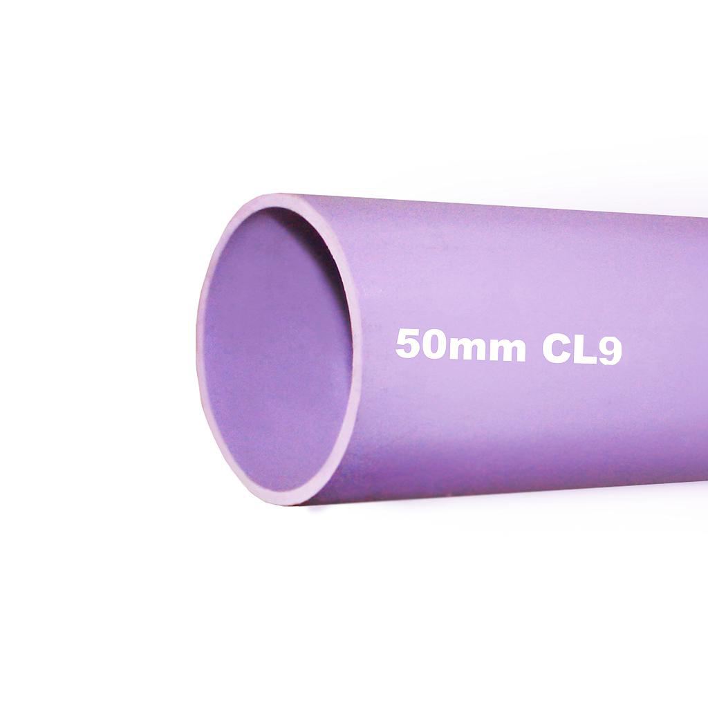 PVC Pipe CL9 50mm X 6m Lilac