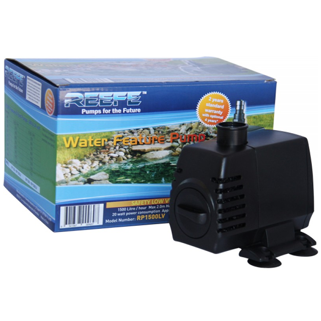 Reefe RP1500LV Low Voltage Pond Pump 24V 1500 L/H 10m Cable