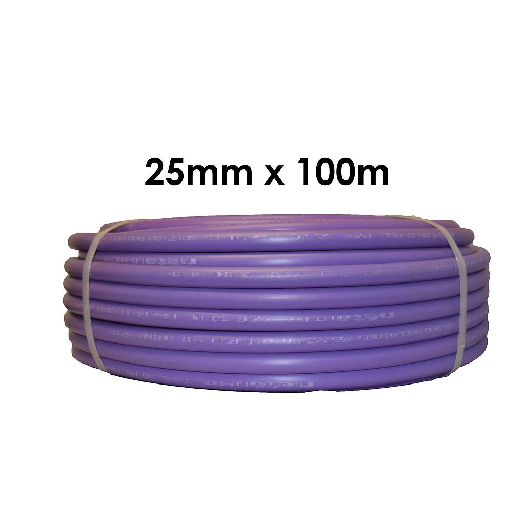 Poly Pipe 25mm x 100m Lilac LD