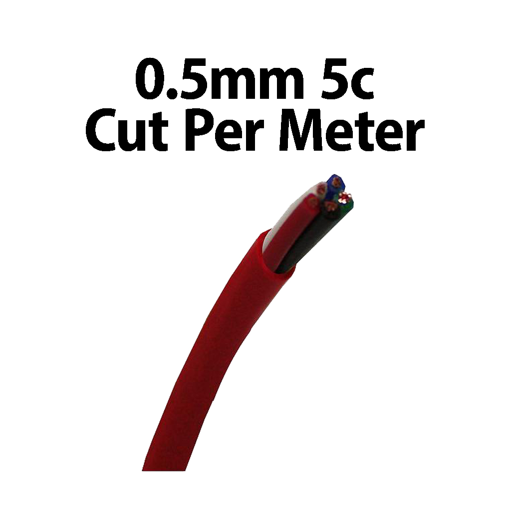 Wire Multicore 0.5mm 5C Cut Per Meter